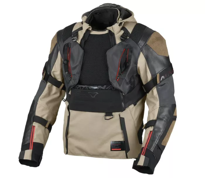 Bunda na moto Macna Tryton brown/black men