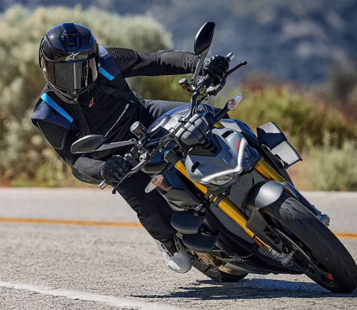 Bunda na moto 2025 Alpinestars T-Stunt black/dark blue/blithe blue