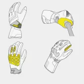 Pánské rukavice na moto Macna Tyrian RTX black