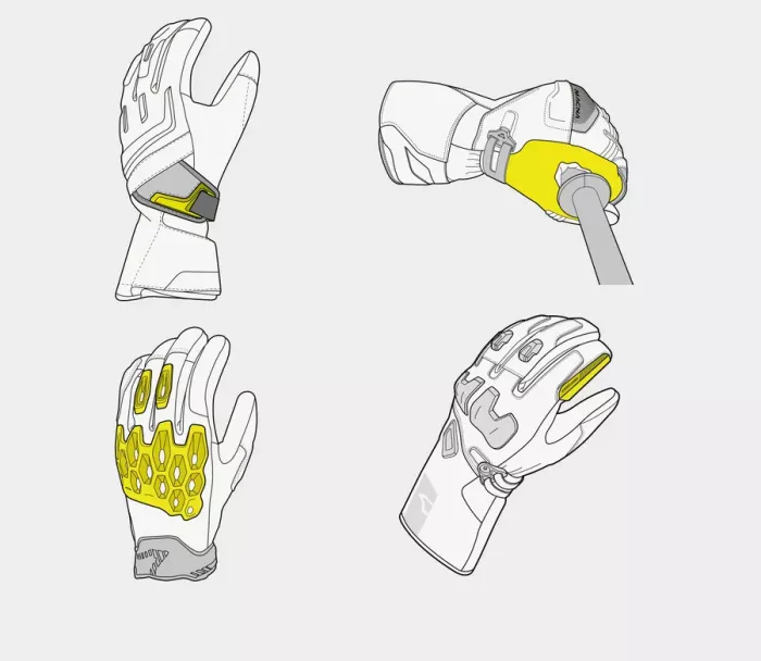 Pánské rukavice na moto Macna Tyrian RTX black