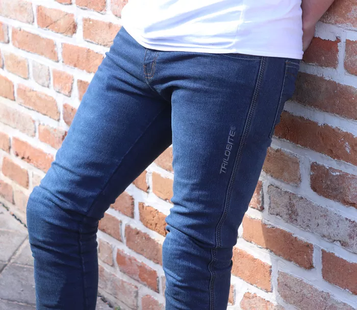 Pánské džíny na moto Trilobite Uptown skinny fit monolayer AAA blue