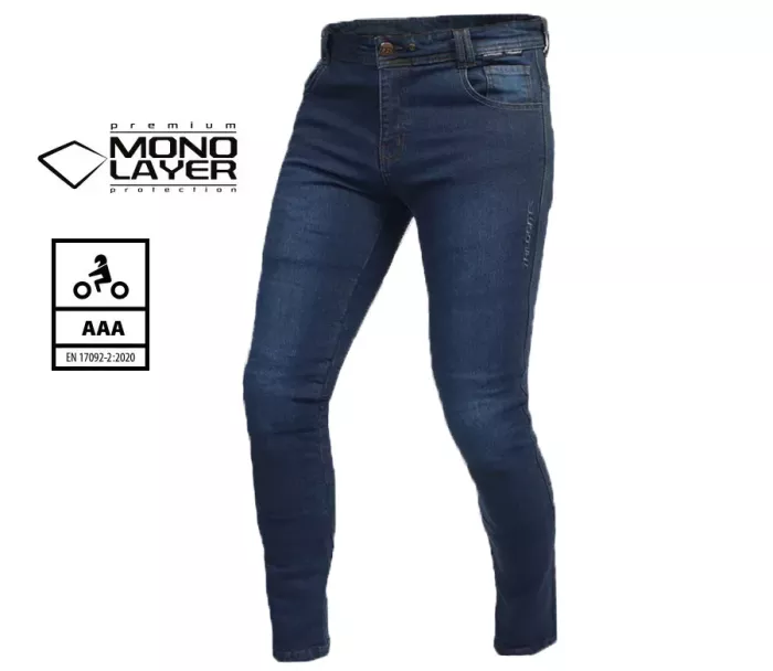 Pánské džíny na moto Trilobite Uptown skinny fit monolayer AAA blue