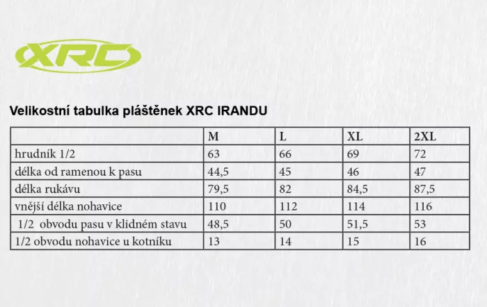 Pláštěnka XRC 21102 Irandu yellow fluo