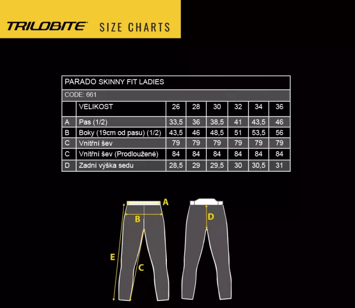 Dámské džíny Trilobite 661 Parado skinny fit black level 2