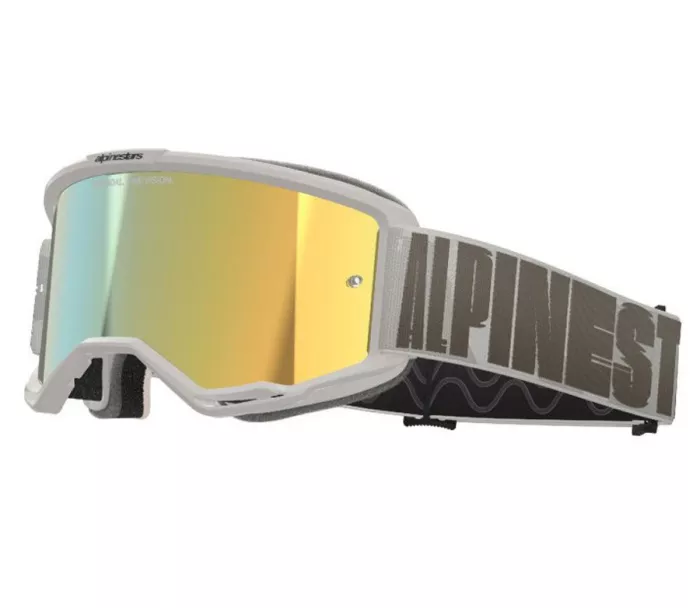 Motokrosové brýle 2025 Alpinestars Vision 5 Hollow wind/mirror gold