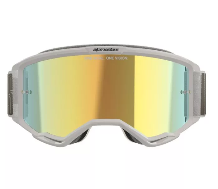 Motokrosové brýle 2025 Alpinestars Vision 5 Hollow wind/mirror gold