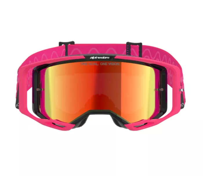 Brýle na motokros Alpinestars Vision 8 Corp pink/mirror red