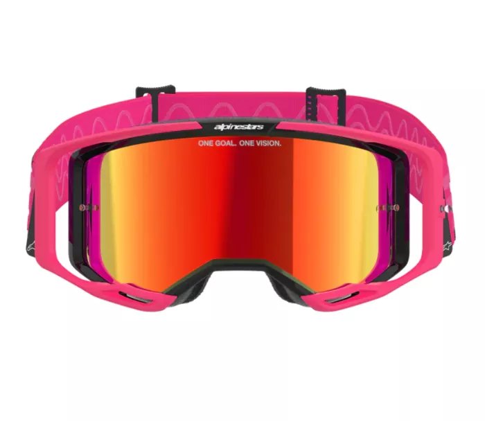 Brýle na motokros Alpinestars Vision 8 Corp pink/mirror red