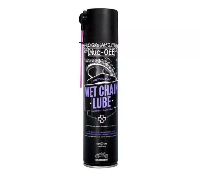 MUC-OFF MOTORCYCLE WET CHAIN LUBE 400 ml - Mazivo na moto řetězy do mokra