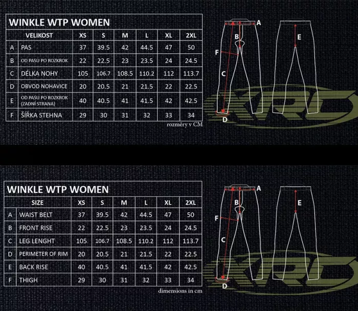 Dámské kalhoty XRC Winkle 2.0 WTP adventure black