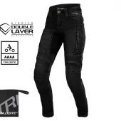 Dámské kalhoty Trilobite Parado doublelayer AAAA slim fit jeans black level 2 (prodloužené)