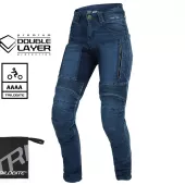 Dámské džíny na moto Trilobite Parado doublelayer AAAA slim fit blue level 2