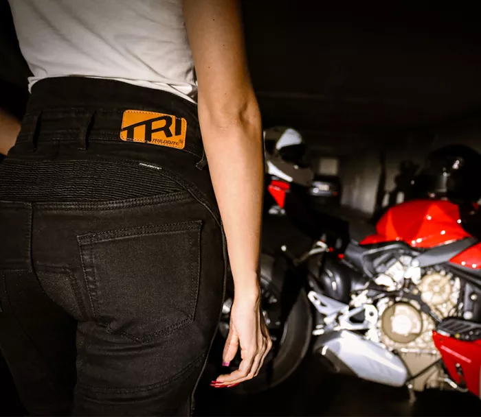 Dámské kalhoty Trilobite Parado doublelayer AAA skinny fit black level 2