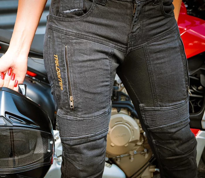 Dámské kalhoty Trilobite Parado doublelayer AAA skinny fit black level 2