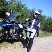 Dámská bunda na moto XRC Winkle 2.0 WTP adventure black/grey/blue/red