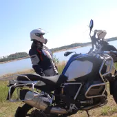 Dámská bunda na moto XRC Winkle 2.0 WTP adventure black/grey/blue/red