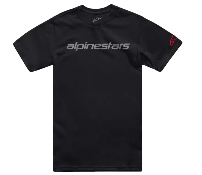 Pánské tričko 2024 Alpinestars Linear Wordmark 2.0 CSF black/grey/red