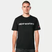 Pánské tričko 2024 Alpinestars Linear Wordmark 2.0 CSF black/grey/red
