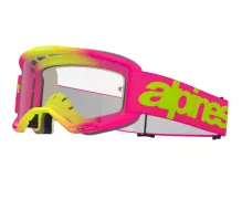 Brýle na motokros 2025 Alpinestars Vision 5 Wordmark pink/fluo yellow/clear