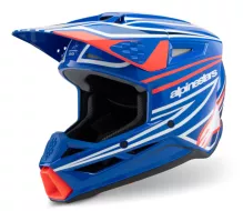 Dětská helma 2026 Alpinestars SM3 Wurx blue/red/white/black glossy