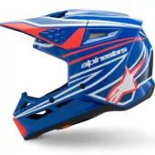 Dětská helma 2026 Alpinestars SM3 Wurx blue/red/white/black glossy