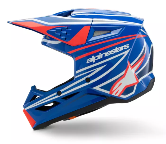 Dětská helma 2026 Alpinestars SM3 Wurx blue/red/white/black glossy