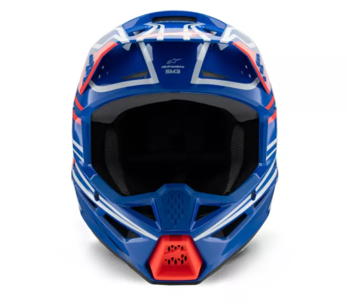 Dětská helma 2026 Alpinestars SM3 Wurx blue/red/white/black glossy