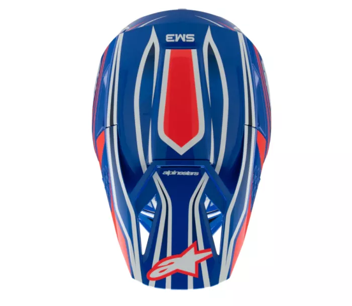 Dětská helma 2026 Alpinestars SM3 Wurx blue/red/white/black glossy