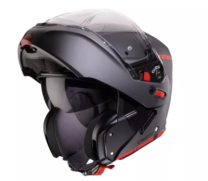 Výklopná helma Caberg Horus X Ray matt black/grey/red fluo