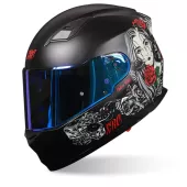 Helma na moto XRC Cobra king matt black/red