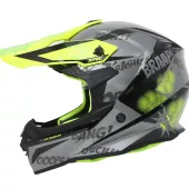 Helma na motokros XRC Dousman grey/yellow fluo