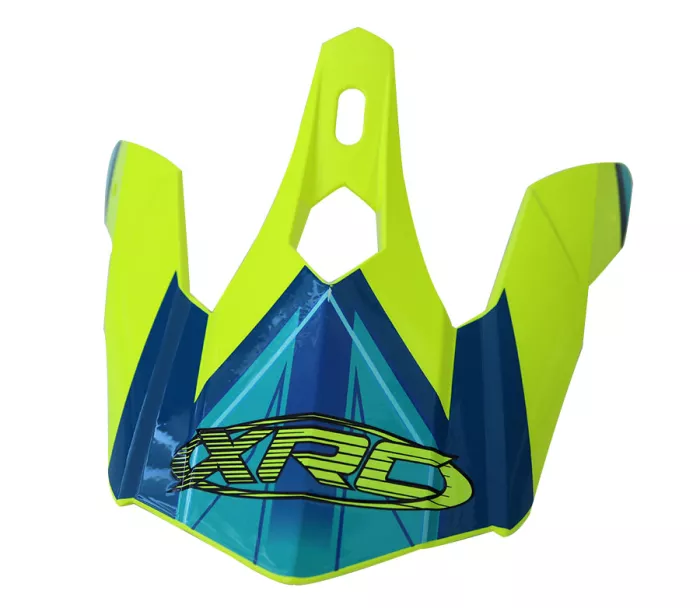 Kšilt XRC MX peak yellow fluo/blue