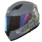 Helma na moto XRC Cobra king matt grey/fluo
