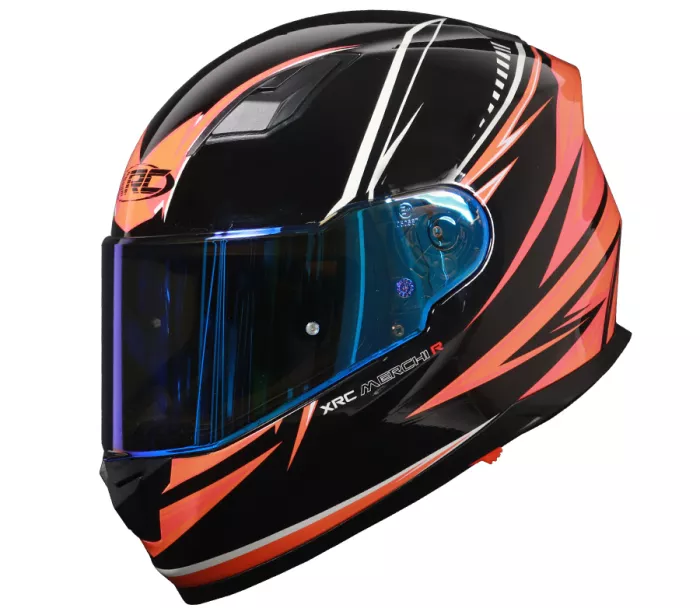 Helma na moto XRC Merchi R black/orange/grey