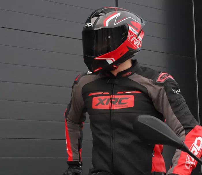 Kožená bunda XRC Moos 2.0 HLT men blk/red/wht