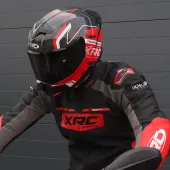 Kožená bunda XRC Moos 2.0 HLT men blk/red/wht