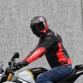 Kožená bunda XRC Moos 2.0 HLT men blk/red/wht