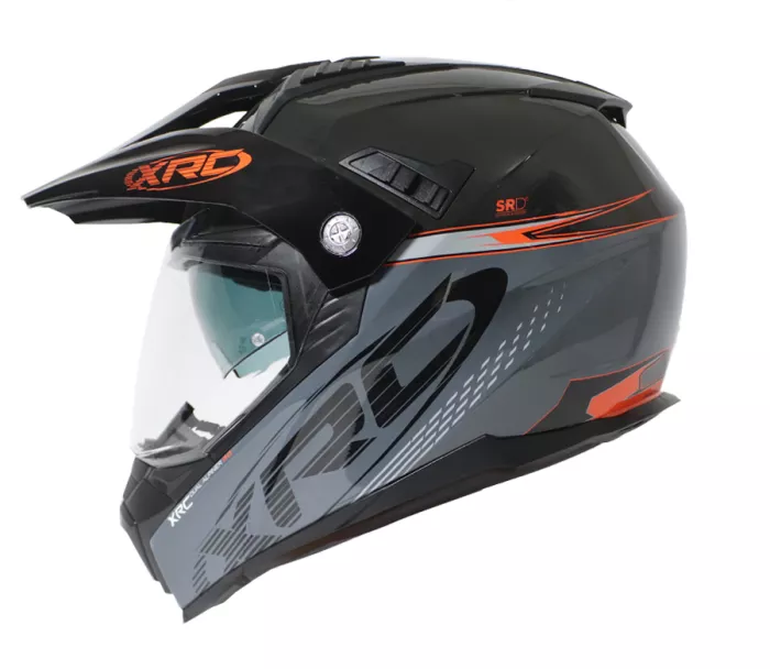 Helma na motorku XRC Dual Alpiner 3.0 dark grey/black/orange