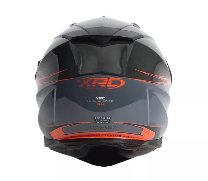 Helma na motorku XRC Dual Alpiner 3.0 dark grey/black/orange