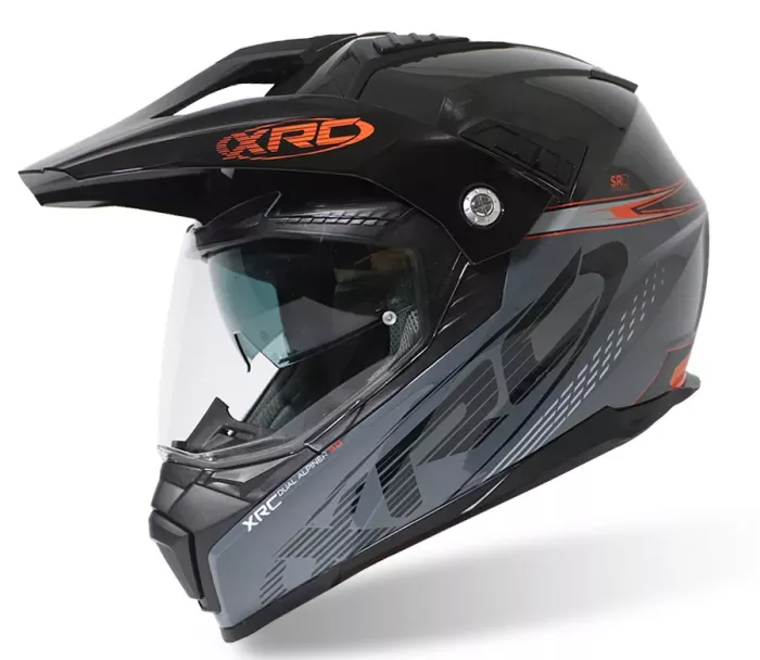 Helma na motorku XRC Dual Alpiner 3.0 dark grey/black/orange