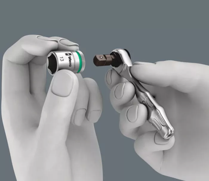 WERA Zyklop ratchet kit Mini 1, 1/4" drive Metric sizes